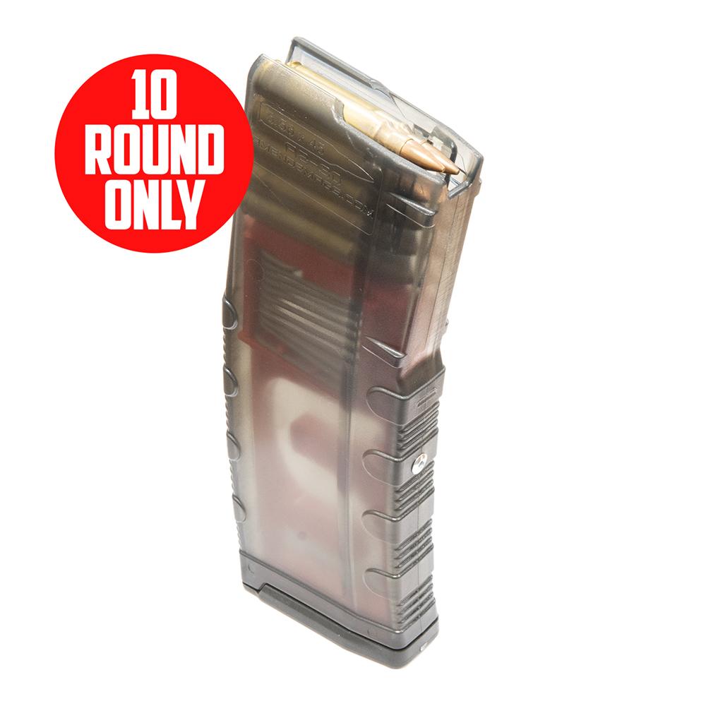 Amend2 AR-15 Rifle Magazine Translucent Smoke Mag Mod-C Model 5.56/.223 10/30rnd