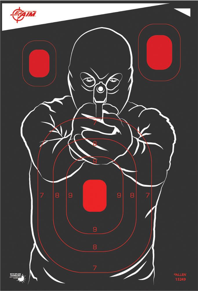 Allen EZ Aim Splash Non-Adhesive Bad Guy Target 12x18 - 5/ct