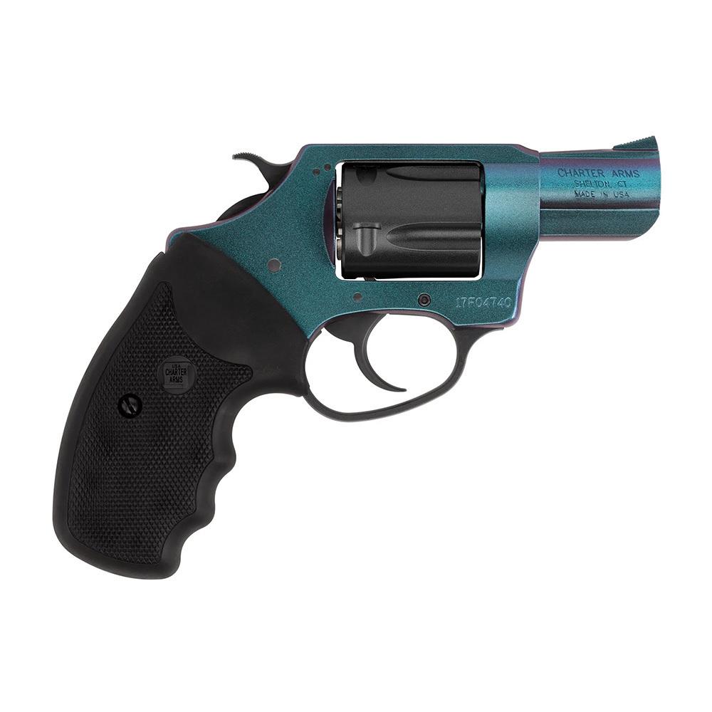 Charter Arms Undercover Chameleon .38 Spl 5rd Capacity 2 Barrel Blue-Green Frame Black Cylinder Full Grip - Refurbished
