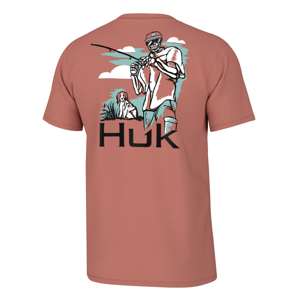 Huk Fletch N Bones Short Sleeve Shirt Sunburn-img-0