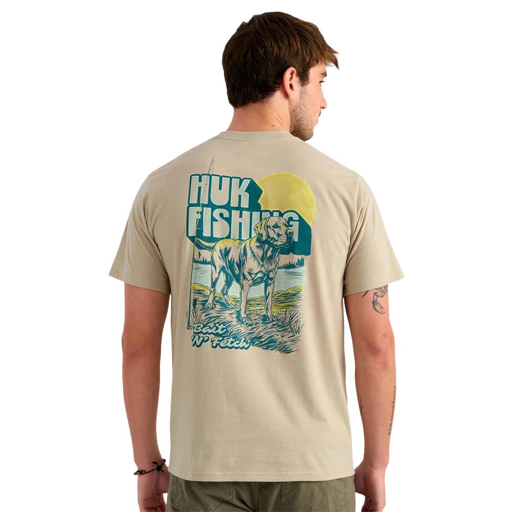 BAIT 'N FETCH SS TEE RIVER ROCK HTHR SIZE XXL