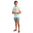 HUK SCRIPT SS TEE PALE ALGAE HTHR SIZE XXL