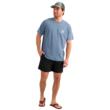 HUK BORN WAVE SS TEE STORMY BLUE SIZE M