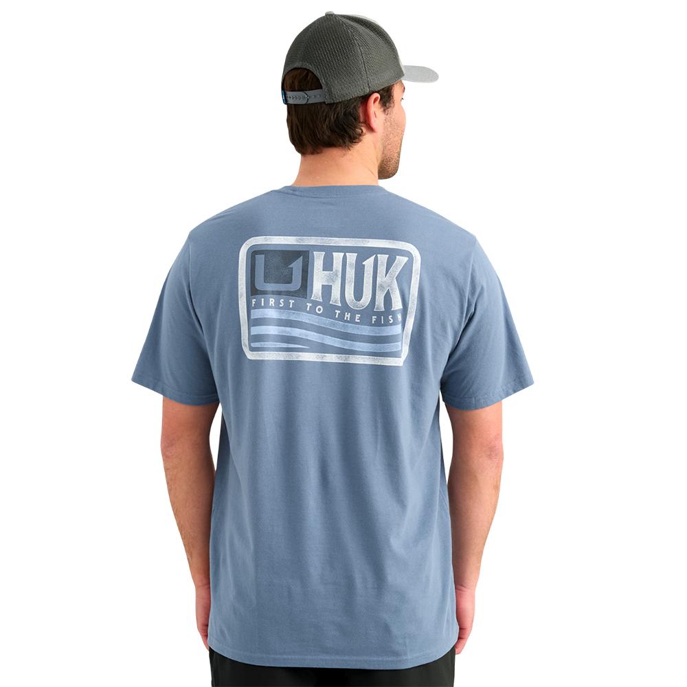 Huk Born Wave Short Sleeve Shirt Stormy Blue XL
