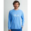 HUK VENTED PURSUIT MAROLINA BLUE LS S