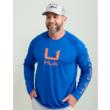 HUK ICON LS CREW OCEAN BLUE LS S
