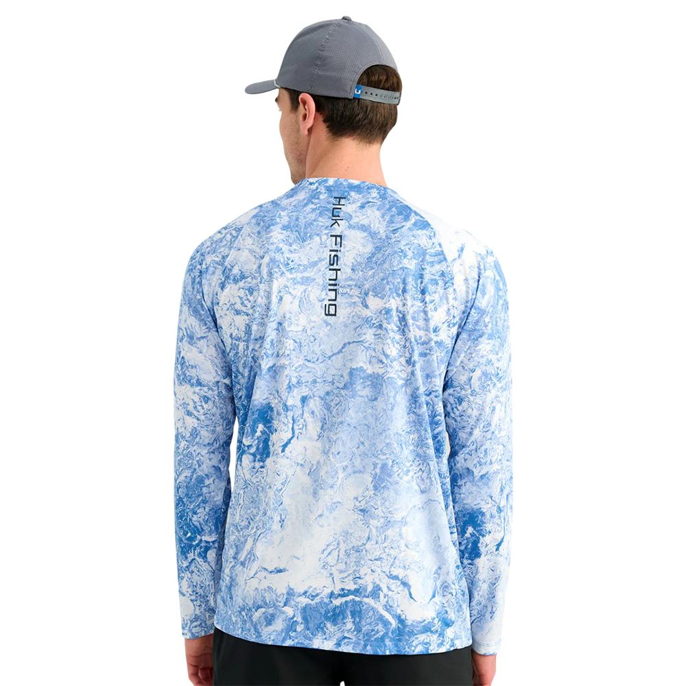 Huk Mossy Oak Pursuit Performance Long Sleeve Crew Shirt MO Regatta L