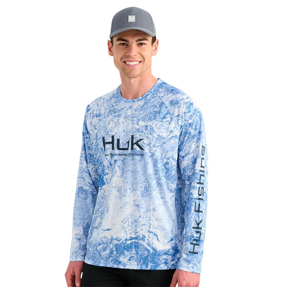 Huk Mossy Oak Pursuit Performance Long Sleeve Crew Shirt MO Regatta S