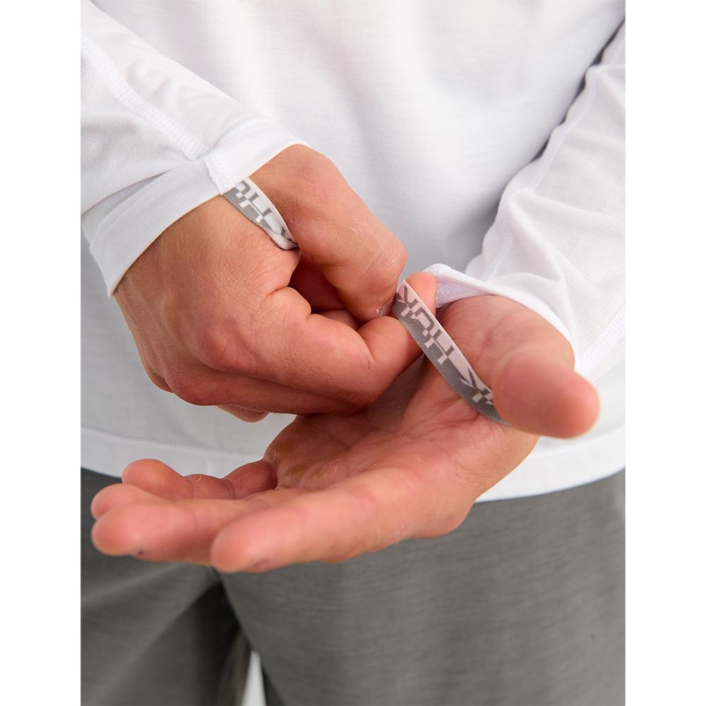 Huk Drift Long Sleeve Hoodie White XL