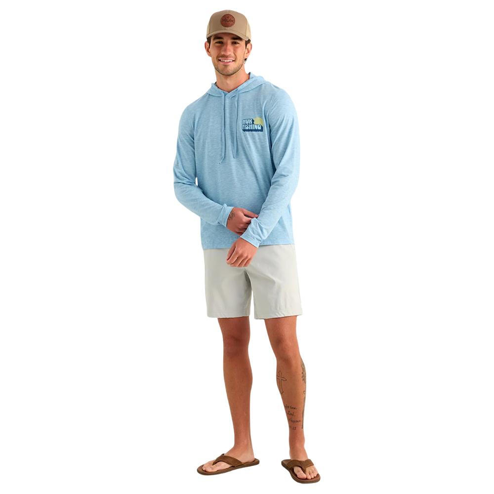 Huk Drift Long Sleeve Hoodie Shipyard Heather L