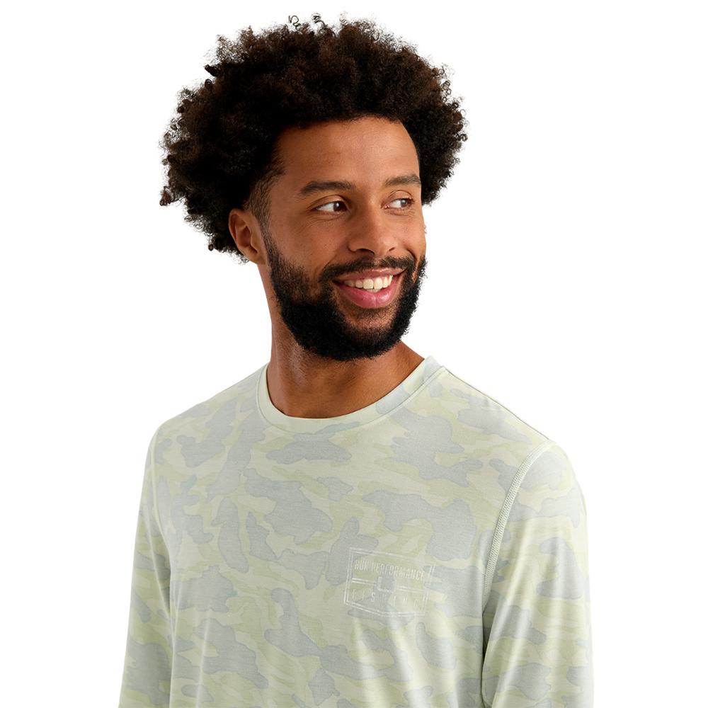 Huk Drift Performance Long Sleeve Shirt Pale Algae S