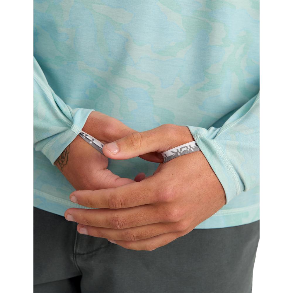 Huk Drift Performance Long Sleeve Shirt Heron Blue M