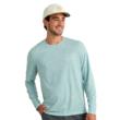 DRIFT PRINTED LS CREW HERON BLUE SIZE S