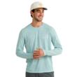 DRIFT PRINTED LS CREW HERON BLUE SIZE XL