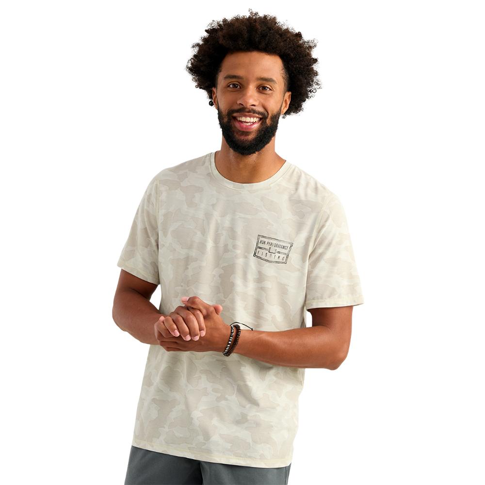 Huk Drift Performance Short Sleeve Shirt Silver Birch Camo M