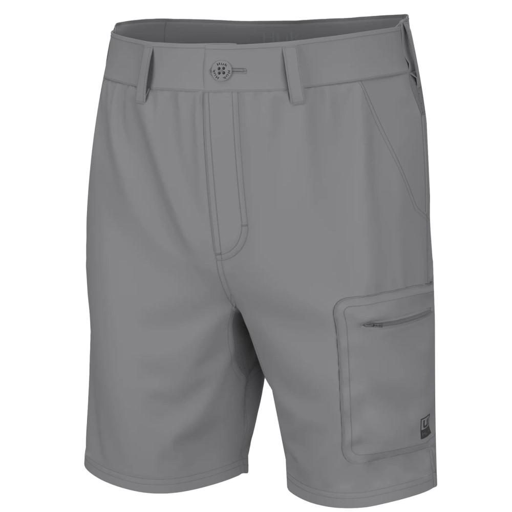Huk H2000173-032-XL Next Level 7" Shorts Overcast Grey XL, SPF, Stretch - Marolina DBA HUK