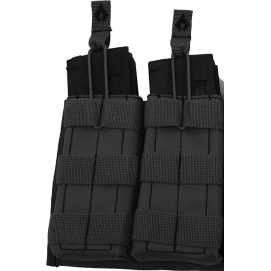Advance Warrior Solutions Open Top Double Mag Pouch Black-img-1