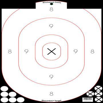 Birchwood Casey Shoot-N-C 12" x 18" White/Black Silhouette - 5/Pack 90 Pasters