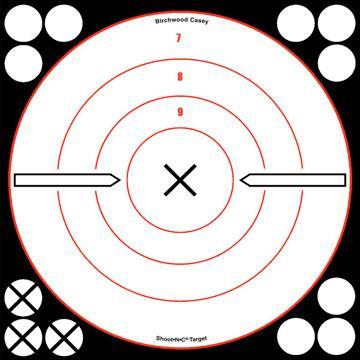 Birchwood Casey Shoot-N-C White/Black Bulls-Eye "X" Targets-img-1