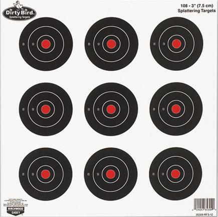 Iron Valor Armory Dirty Bird 3 - 192 Bull's-eye Targets - 12-PK