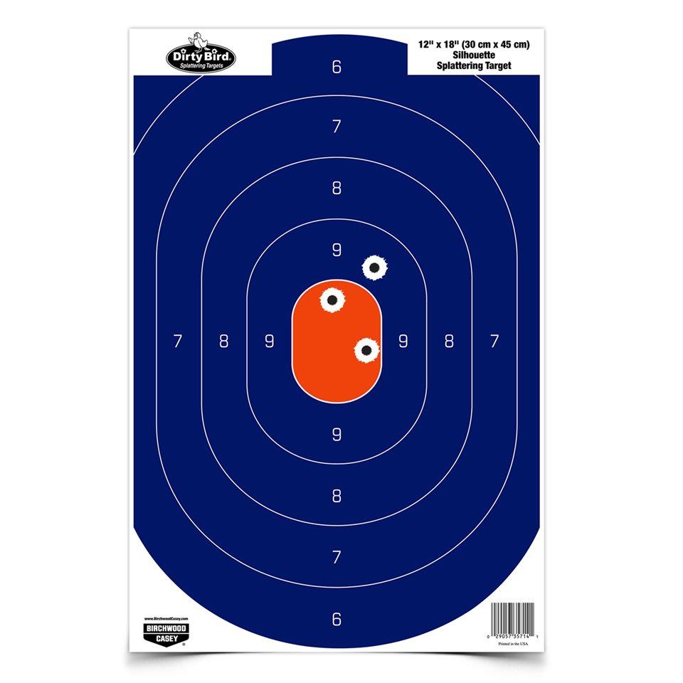 Birchwood Casey Dirty Bird Silhouette Target - 12x18 Blue/Orange 50-img-0
