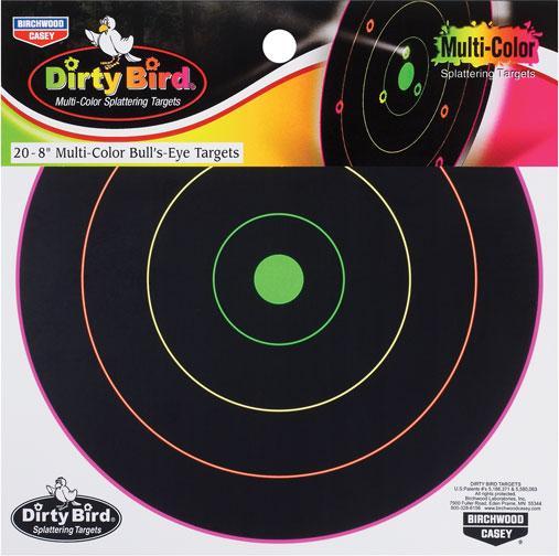 Iron Valor Armory Dirty Bird 8 Multi-color Bull's-eye Target - 20-PK