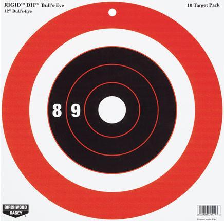 Birchwood Casey Rigid Paper DH Bulls-Eye Target - 12" 10/Pack-img-1