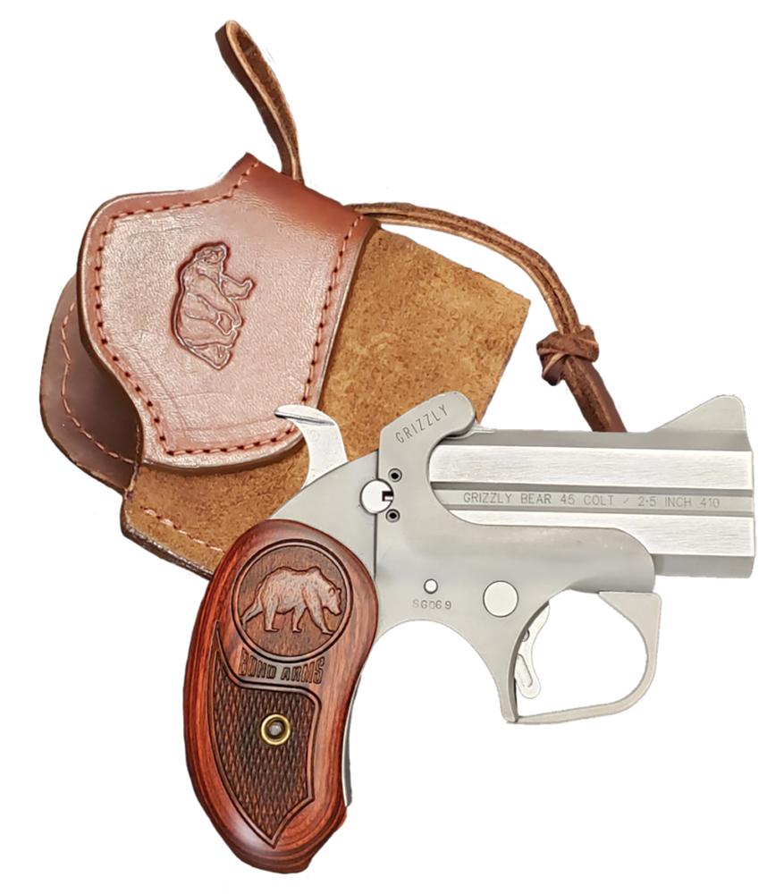 Bond Arms Grizzly 45 Colt/410 2rd Capacity 3" Barrel Extended Rosewood Grips Handgun