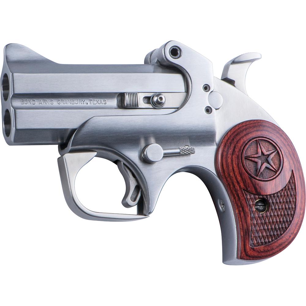Bond Arms Texas Defender Handgun 2/rd Capacity .45LC/.410 3" Barrel Silver with Rosewood Grip .45 Colt