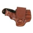 Leather Driving Holster 3in brl/trigger guard Brown w/ Henna Stitching  RH