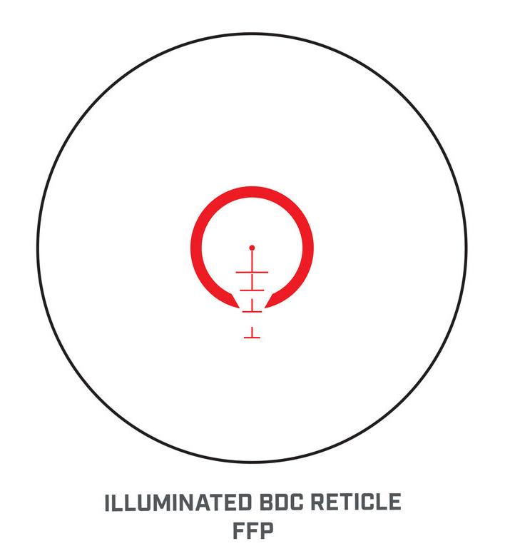 Bushnell AR Riflescope - 1-4x24mm 30mm SFP DZ-223 BDC Reticle Black Matte