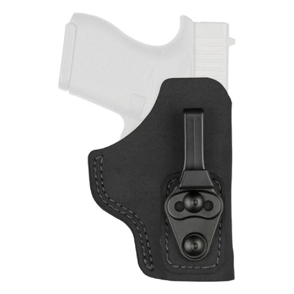 Black Left Hand Waistband Tuckable Holster Size 15 for Glock 43, Smith & Wesson Shield, Ruger LC9/LC9S