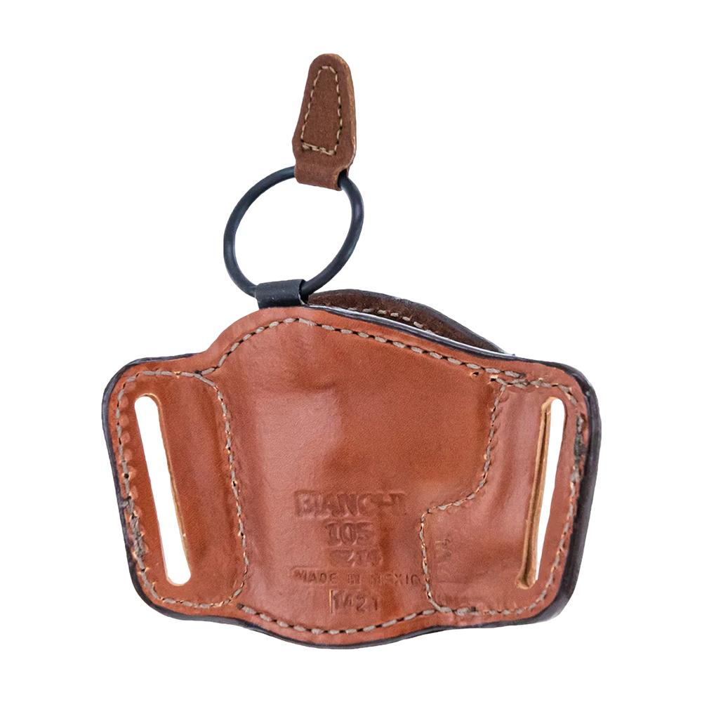 Bianchi Model 105 Minimalist Holster for Glock 17 19 20 21 Left Hand Plain Tan - Compact Design, Secure Retention