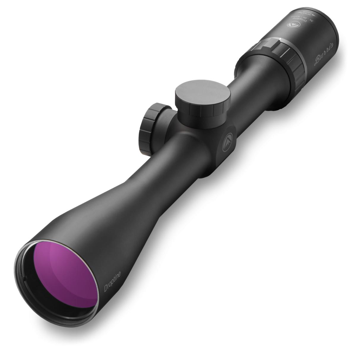 REFURBISHED Burris Droptine Rifle Scope - 3-9x-40mm Ballistic Plex .22 LR Reticle 33-13' FOV 3.1-3.8" ER Matte
