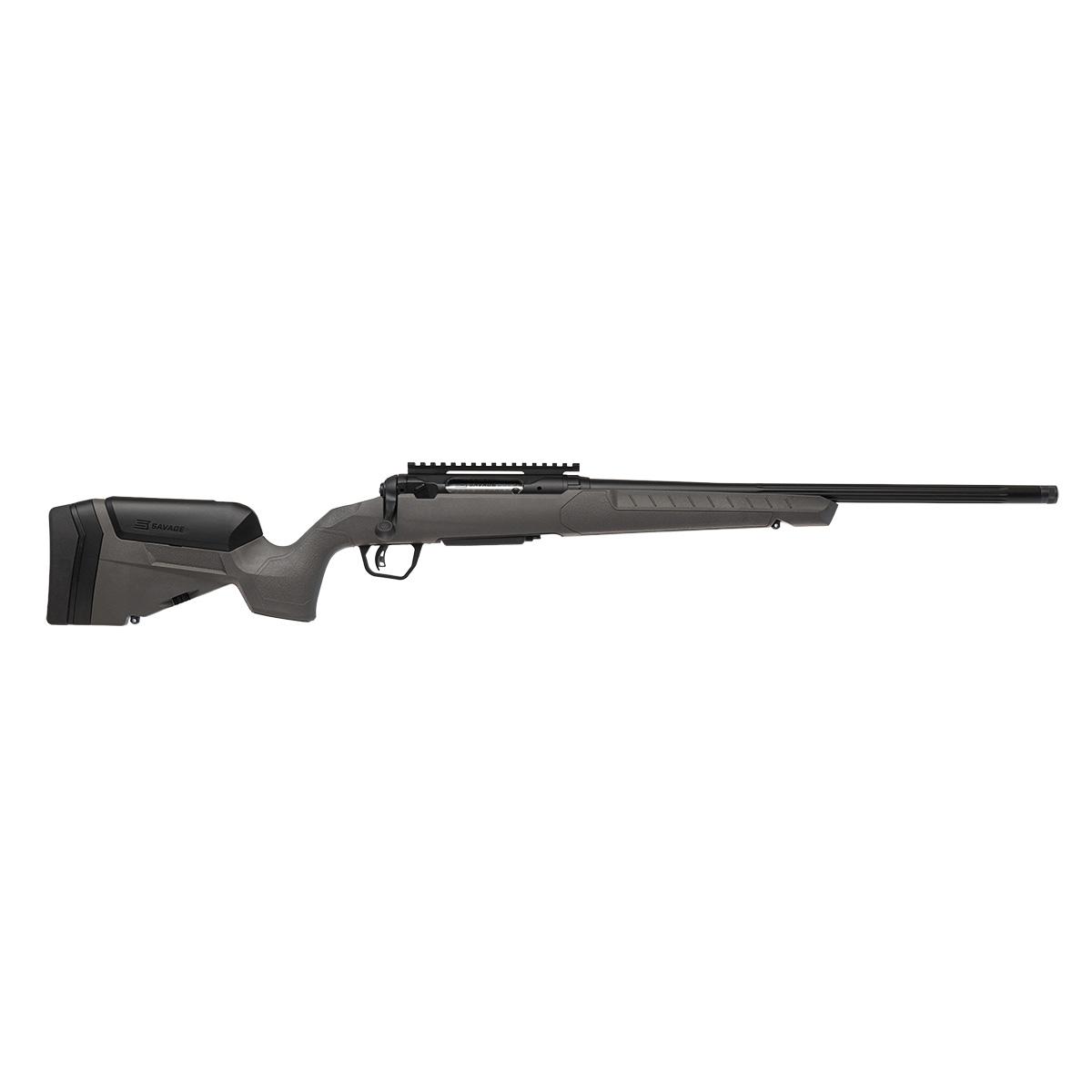 Savage 110 Trail Blazer Rifle 22 Creedmoor 4RD Capacity 20" Threaded Fluted Barrel Flat Dark Gray Stock