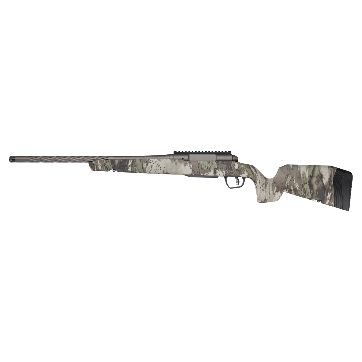 Savage Arms Axis 2 Pro Woodland 22-250 - Purple Mountain Arm view 5