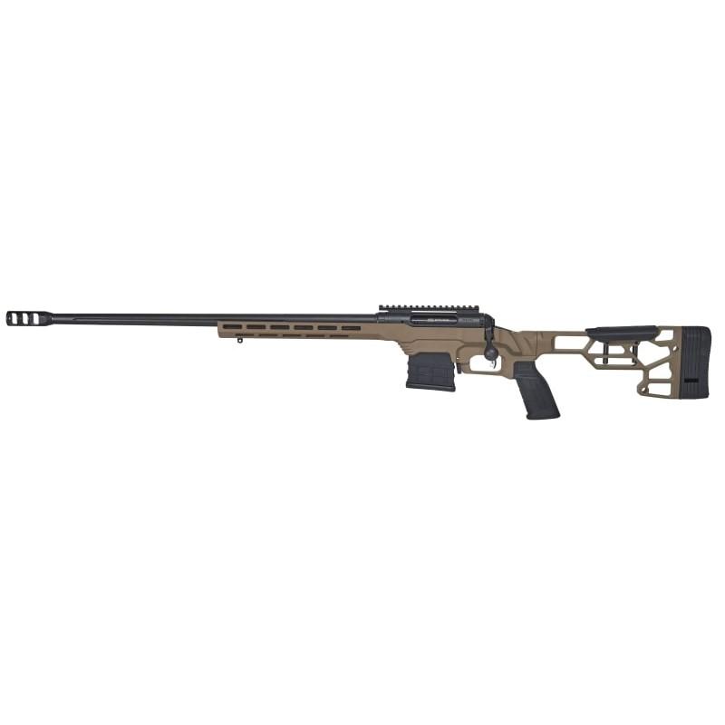 Savage Arms 57697 110 Precision 300 Win Mag 5+1 24" Matte Black Rec/Barrel Flat Dark Earth Cerakote MDT LSS XL Chassis Polymer Grip Left Hand - SAVAGE ARMS - 300 Win Mag