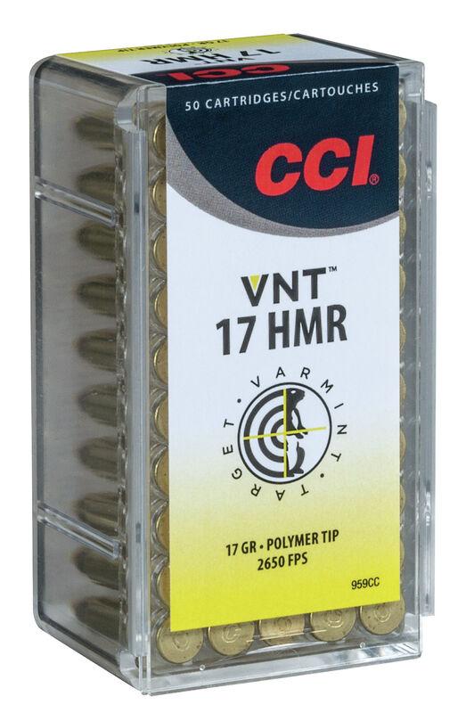 CCI VNT 17 HMR 17gr Polymer Tip – Deadly Long Range Varmint Ammo, 2650 fps, 50 Rounds 2 CCI VNT 17 HMR 17gr Polymer Tip – Deadly Long Range Varmint Ammo, 2650 fps, 50 Rounds - Image 2