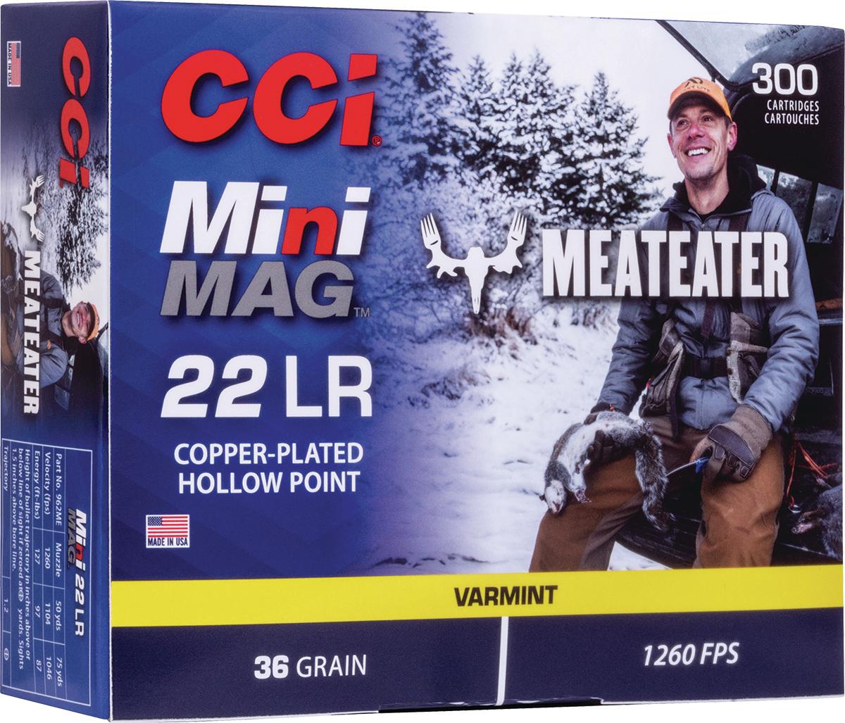 CCI MeatEater Mini Mag Rimfire Ammunition .22LR 36 GR HP 1260 fps - 300 rds-img-0