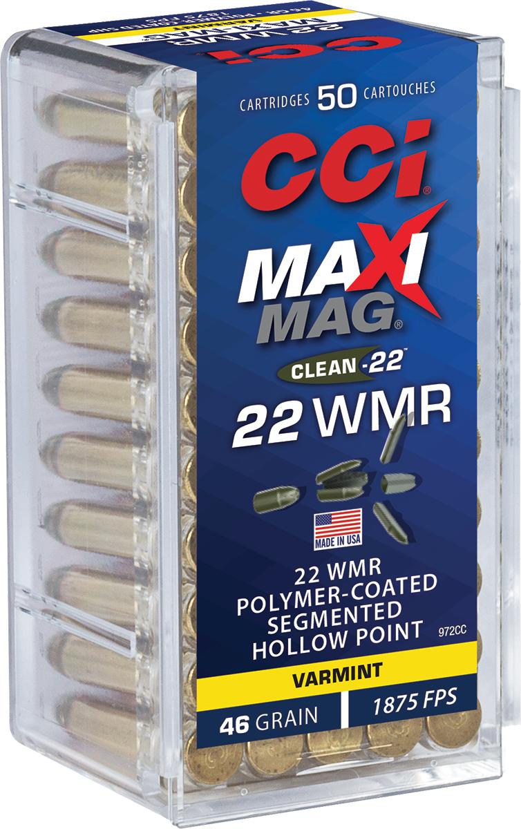 CCI Ammunition .22 WMR 46gr HP Brass – 50rd