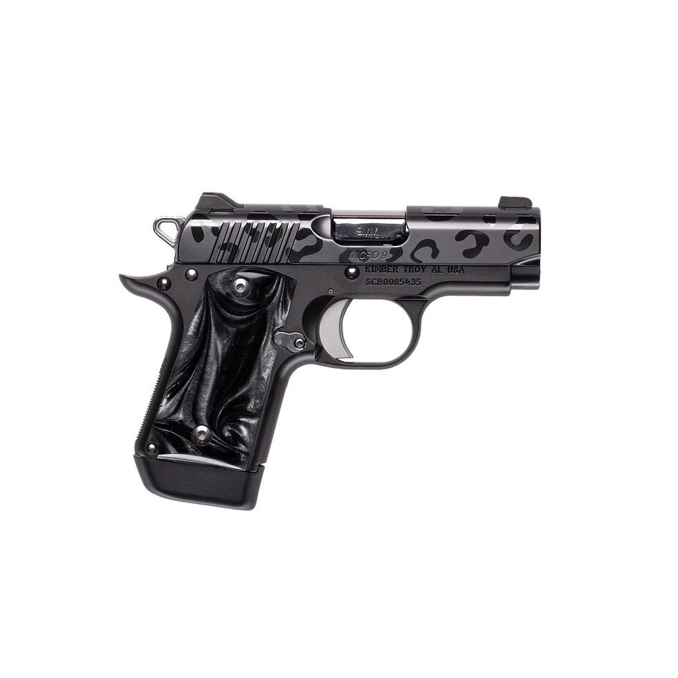 CNC Custom Kimber Micro 9 Leopard Handgun 9MM Luger 7RD Magazine(1) 3.15" Barrel Hi Polish Black Pearl Grips