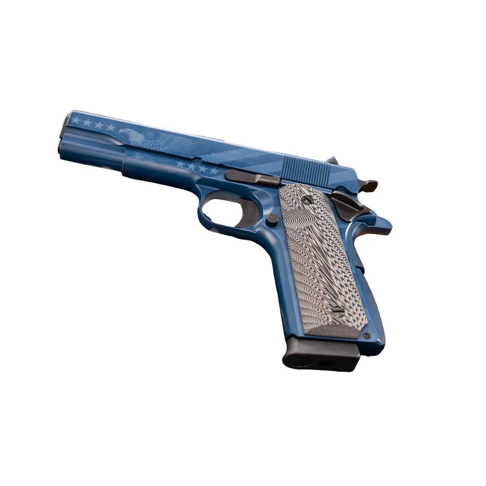 Chiappa 1911 250th Anniversary Handgun .45 Auto 8rd Magazine 5'' Barrel Blue Navy Cerekote G10 Grips .45 ACP