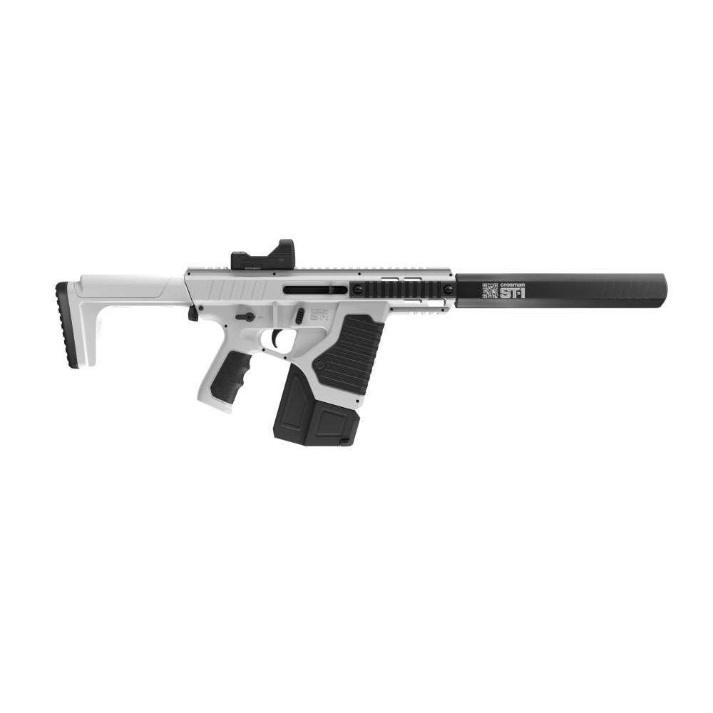 Crosman Full Auto ST1 Air Rifle CO2 Powered BB White/Black with Red-img-0