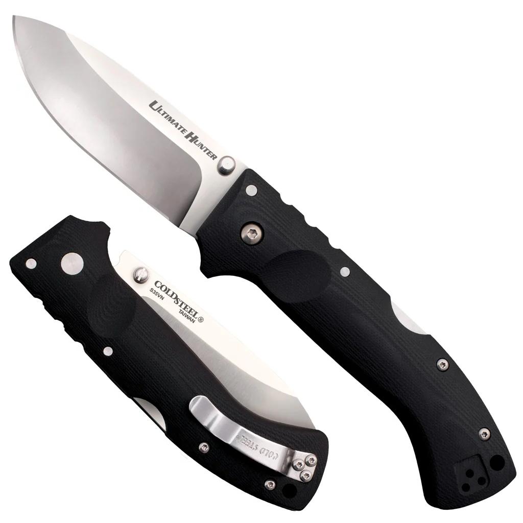 Cold Steel Ultimate Hunter Lockback Knife - 3-1/2" Blade Black G-10-img-1