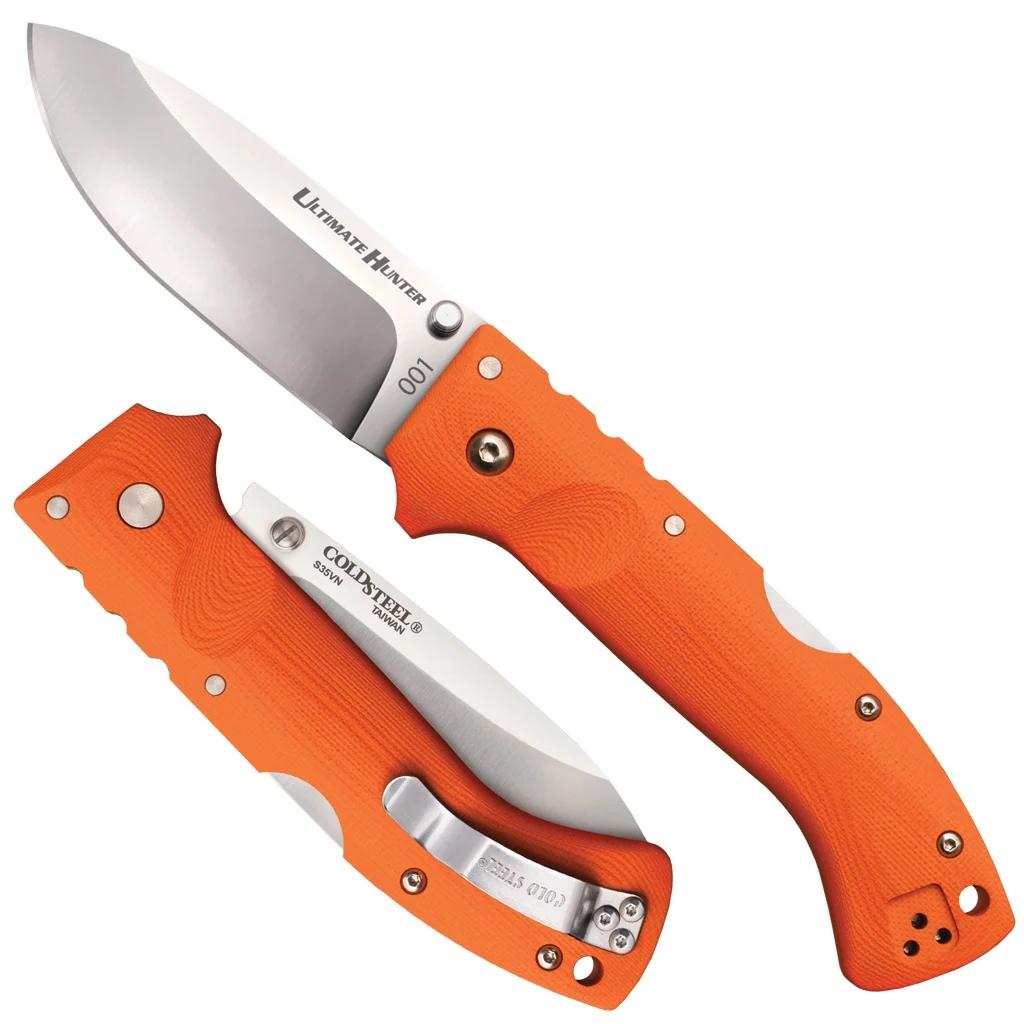 Cold Steel Ultimate Hunter Lockback Knife - 3-1/2" Blade Blaze Orange G-10-img-1