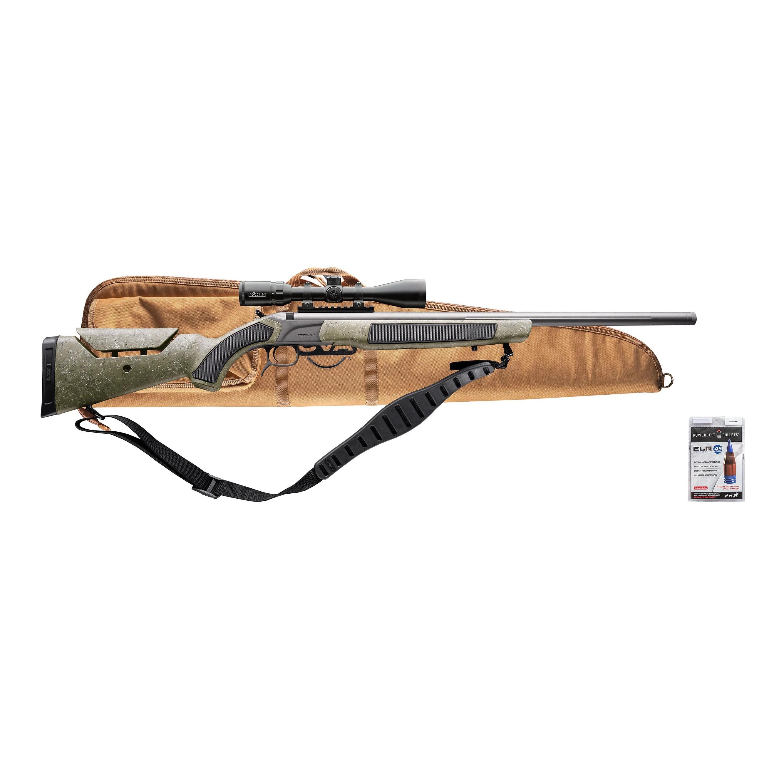 CVA Accura MR-X Muzzleloader - Cerakote Tungsten & OD Green Stock - Konus? Scope Pkg - .45 Cal 26"