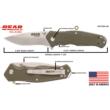 BEAR & SON 4 1/2'' OD GREEN G10 SIDELINER W/TRIGGER & BALL BEARING WASHERS
