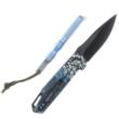 BEAR & SON FRAME LOCK FOLDER W WATERPROOF FIRESTARTER BLUE