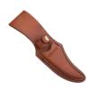 Bear & Son 7 1/4'' STAG DELRIN UPSWEPT SKINNER WITH LEATHER SHEATH