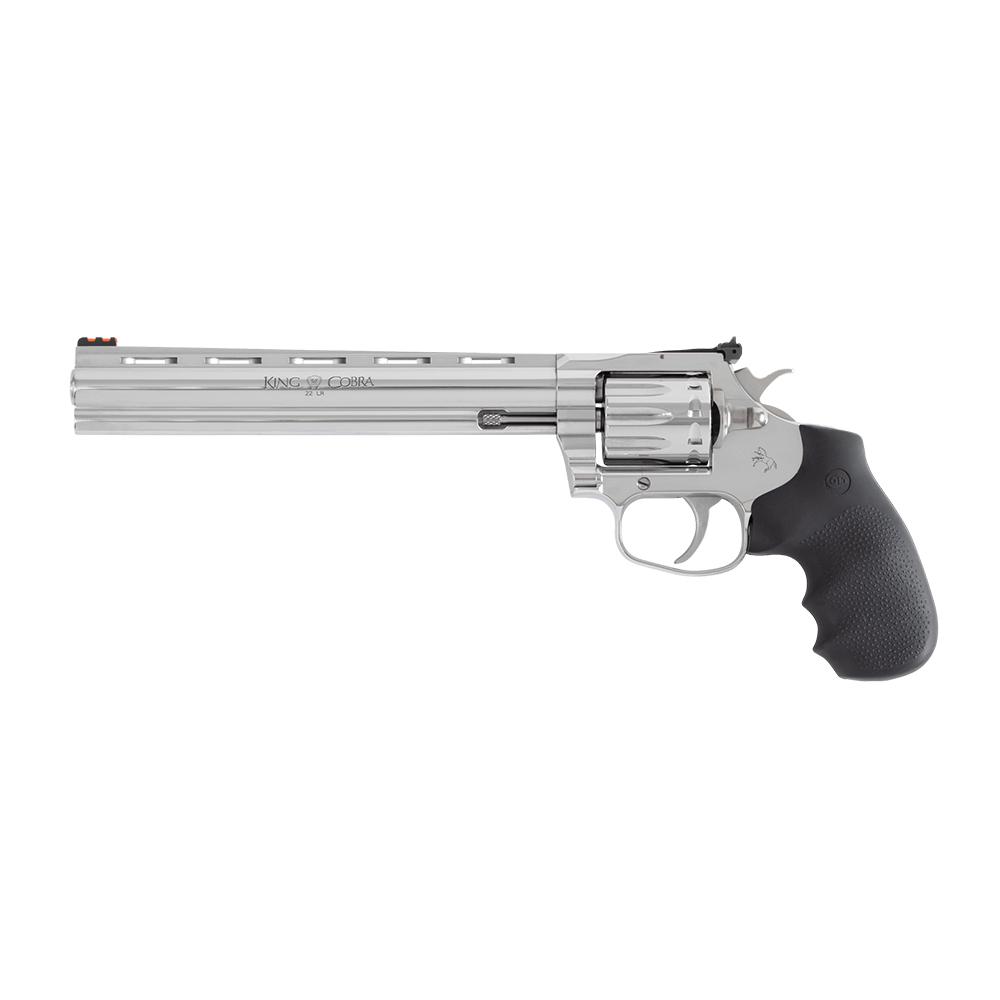 Colt King Cobra Target DA/SA Revolver .22 LR 10rd Capacity 8" Stainless Steel Barrel Hogue Rubber Grip